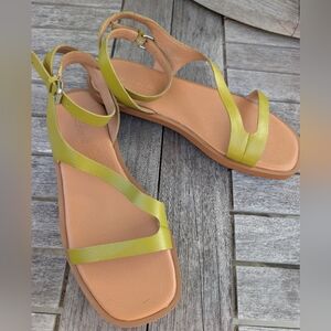 New Women's Madewell The Mabel Sandal In Citrus Lime